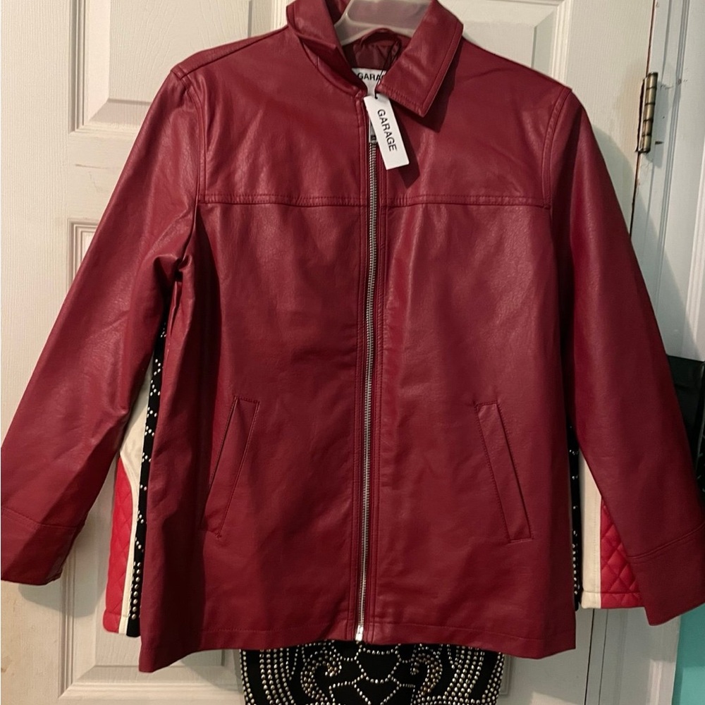 Garage faux leather jacket NEW